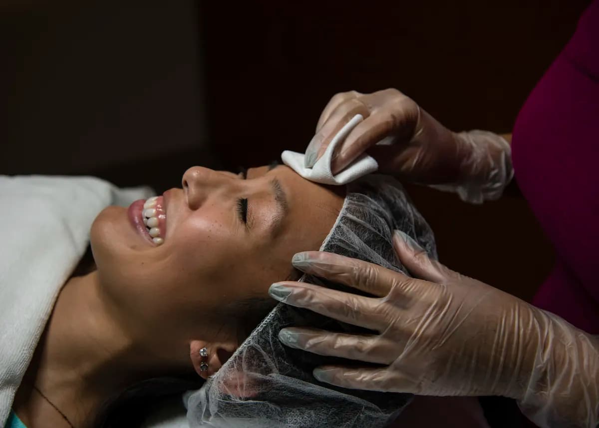Medical facial cleansing at Dermatology and Skin Care Associates