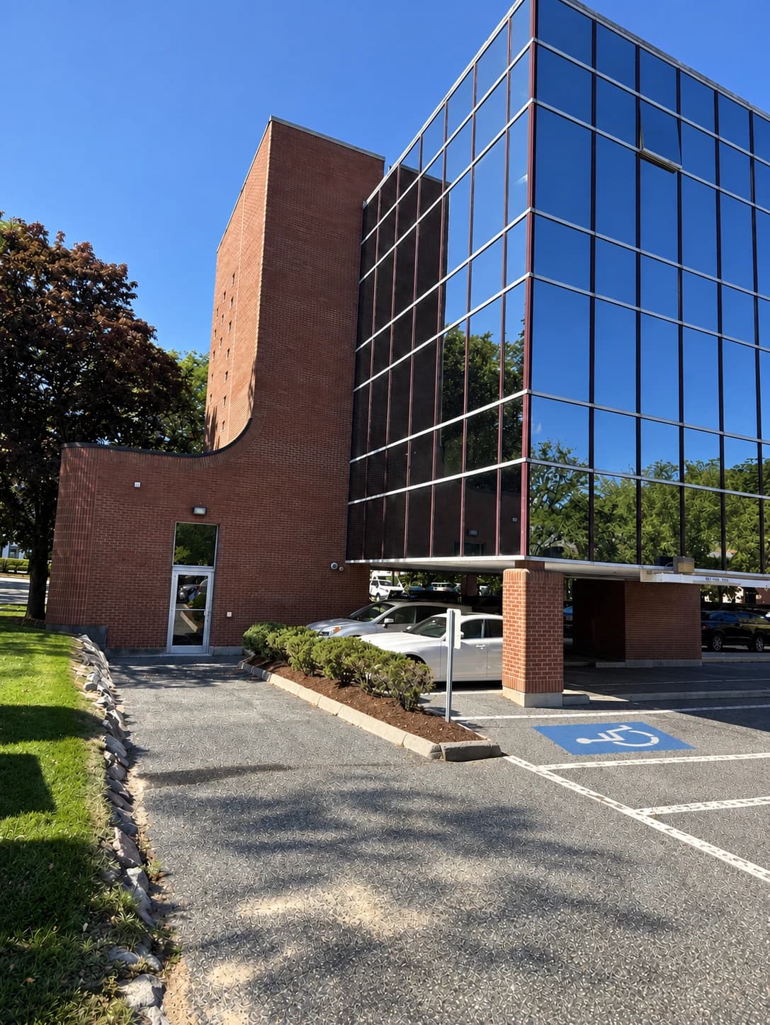 Accessible entrance on the Prescott Street side of the building